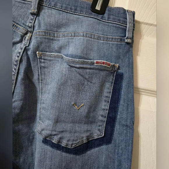 Hudson Kass Stella Straight Crop Light Wash Jeans, Frayed Hem, High Rise, EUC! - Picture 10 of 13